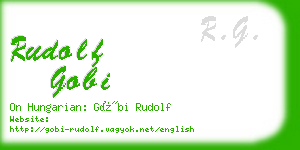 rudolf gobi business card